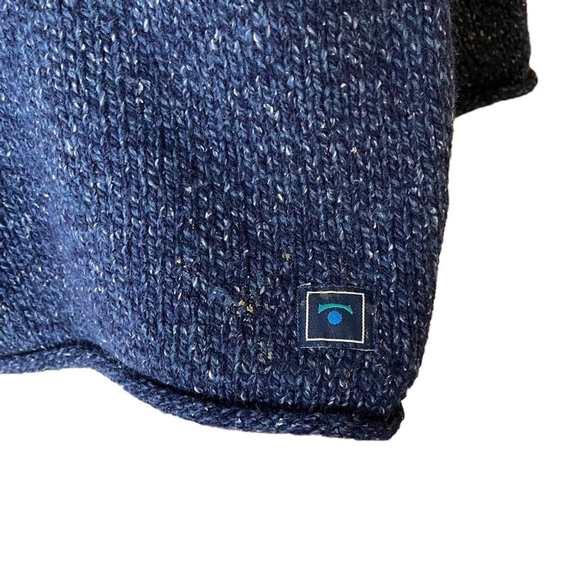 Vintage Ireland's Eye Wool Silk Speckled Sweater Blue Men's M - Picture 5 of 11